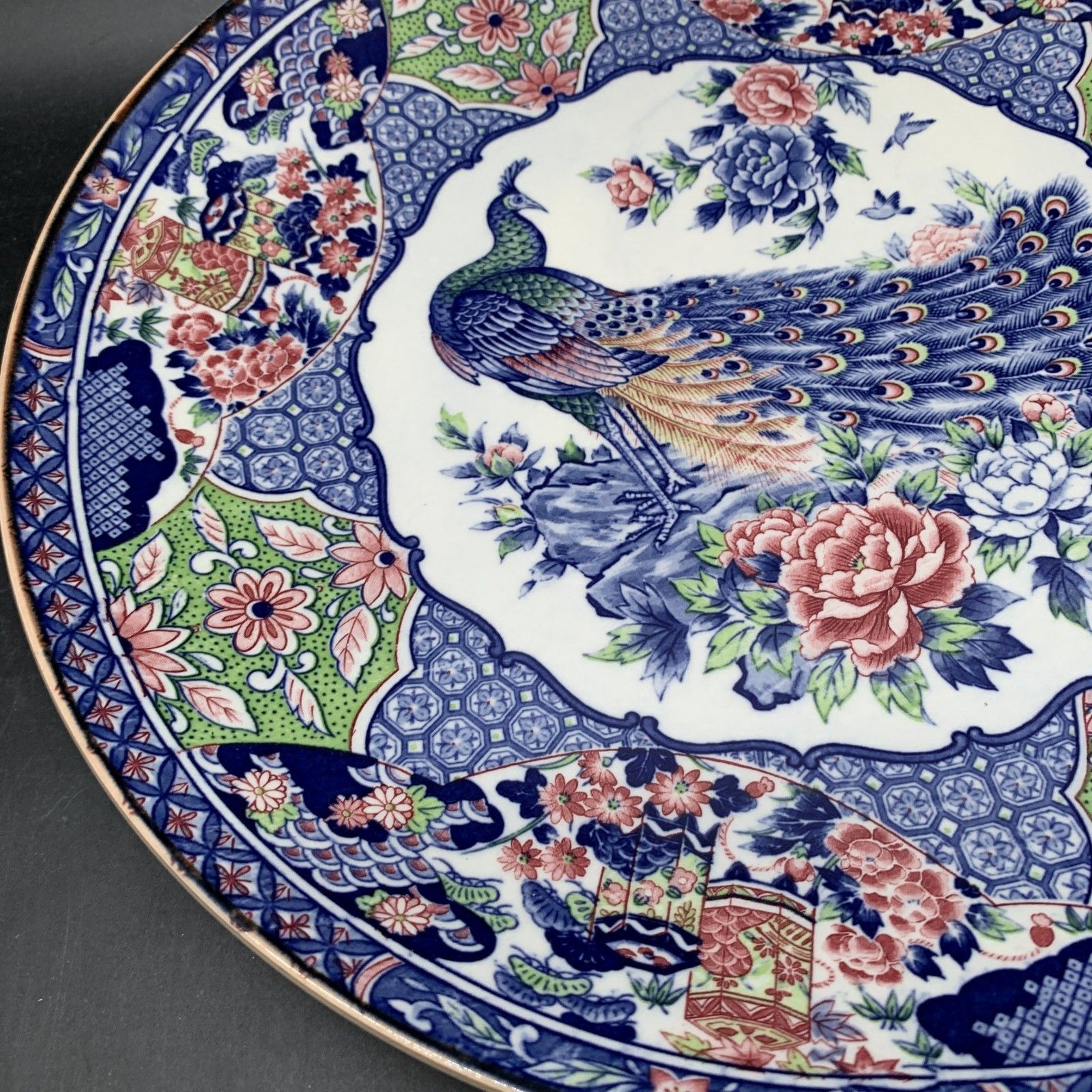 K316 古伊万里 伊万里孔雀 伊万里焼 孔雀 大皿 華元窯 飾り皿 和食器