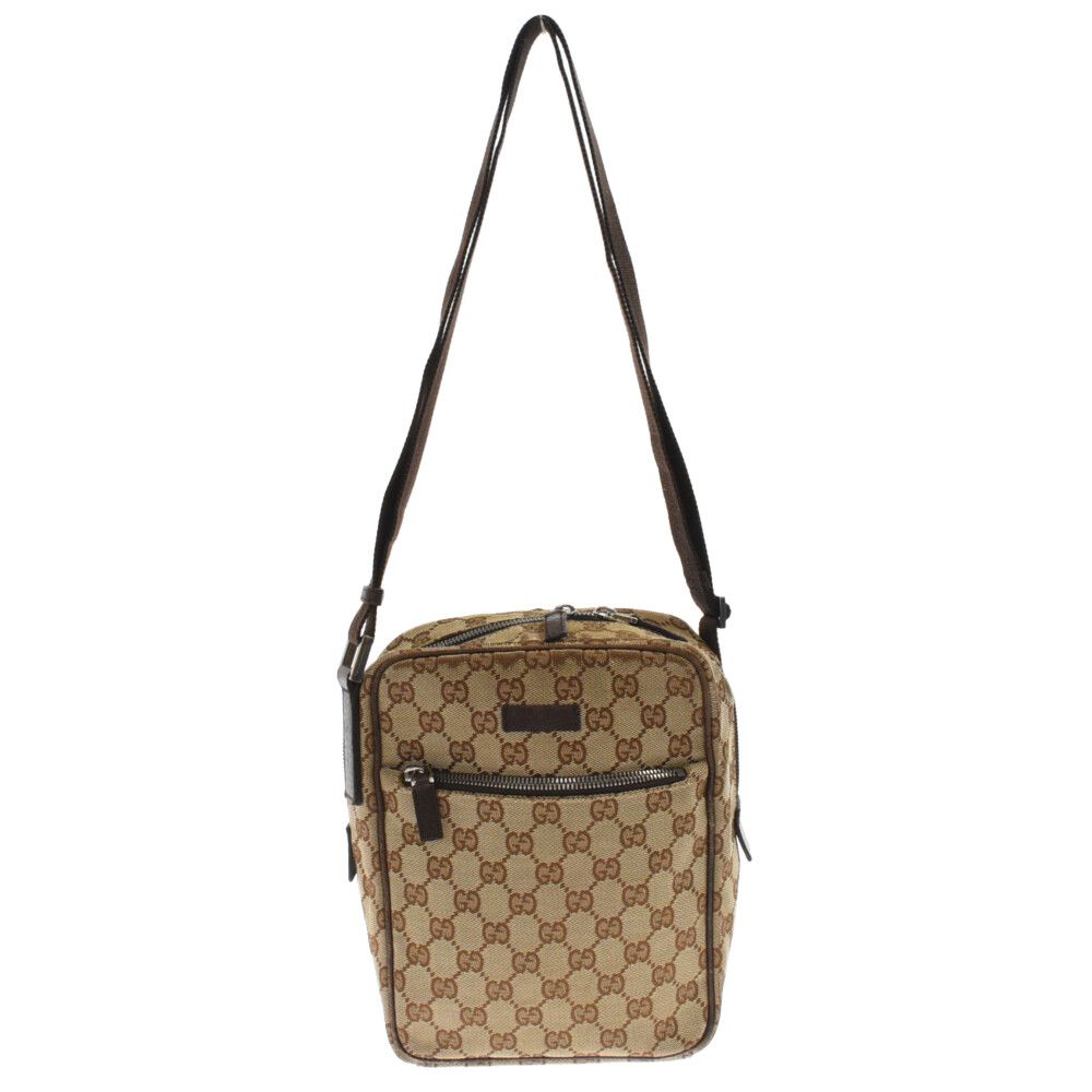 GUCCI ショルダーバッグ ベージュ キャンバス GUCCI (グッチ) GGキャンバス ショルダーバッグ 03136・1956 ベージュ