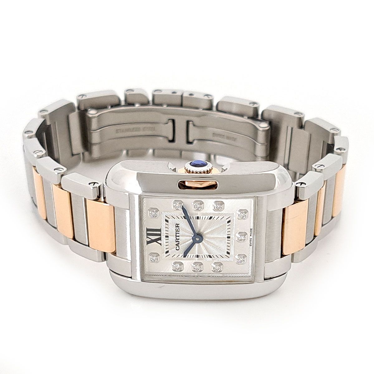 カルティエ タンクアングレーズ SM WT100024 クオーツ ステンレス  