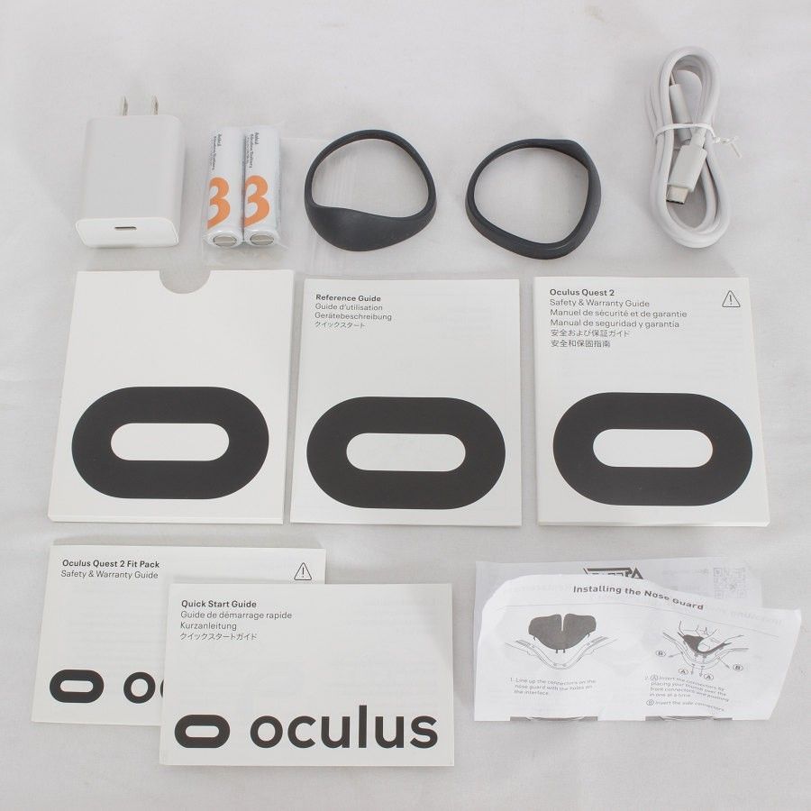 Oculus Quest2 256GB フィットパック+携帯ケース付き VR ヘッドマウントディスプレイ ヘッドセット オキュラスクエスト2  301-00353-01 Meta メタ 本体 - メルカリ