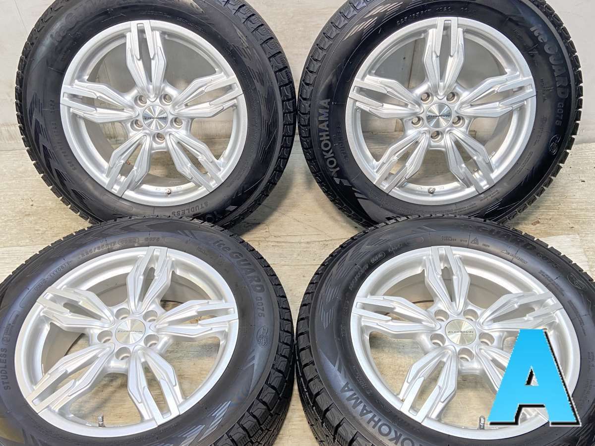 225/65R17  nヨコハマ アイスガードG075 n　 EURO BAHN n17x7.0 48 108-5穴 n中古タイヤ スタッドレスタイヤ ホイールセット 4本セットn w17250117053