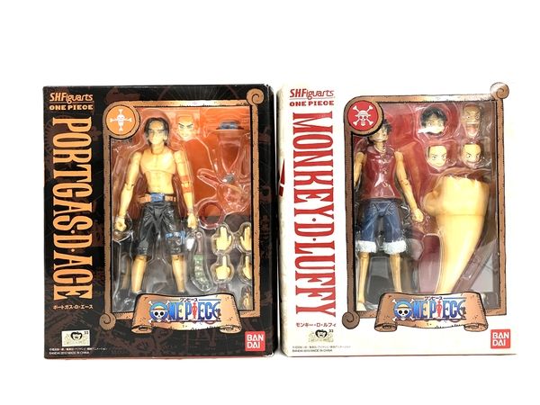 BANDAI バンダイ S.H.Figuarts ONE PIECE モンキー・D・ルフィ / ポートガス・D・エース ワンピースフィギュア 未開封  未使用 O7706034