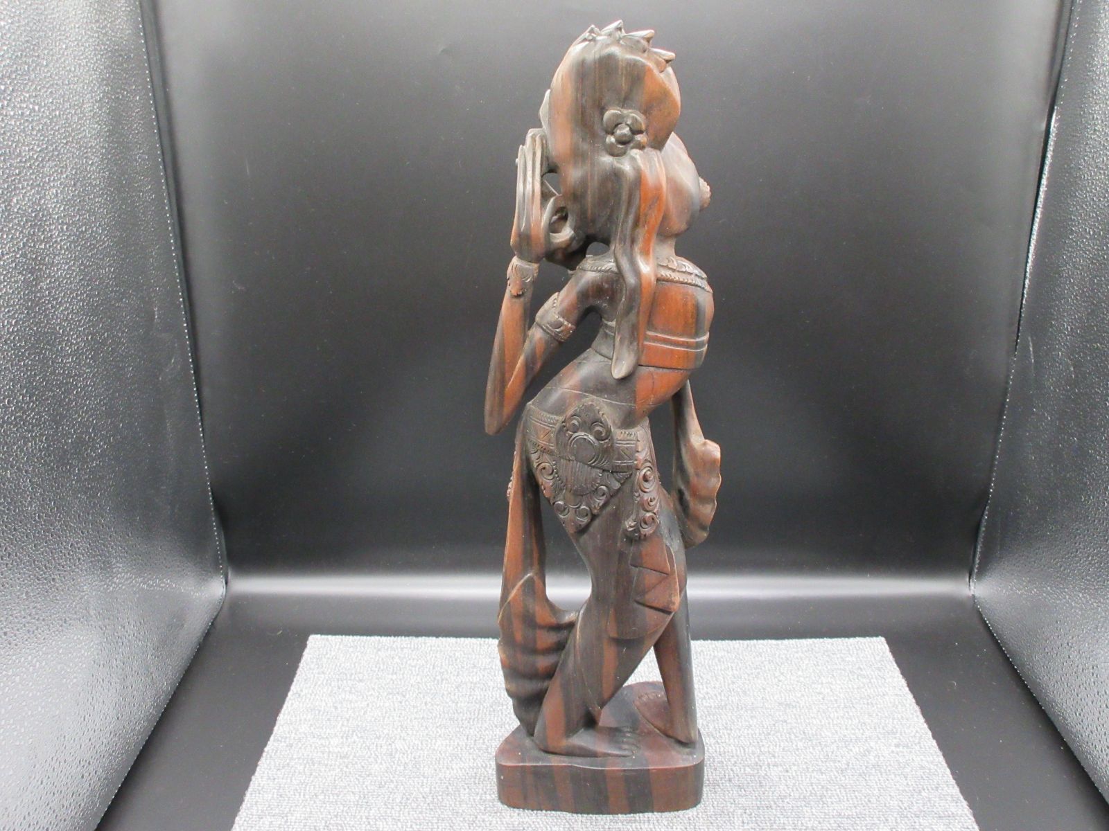 アジアン雑貨 木彫 バリ 置物 女性 彫刻 木製 オブジェ 置物 女性二人