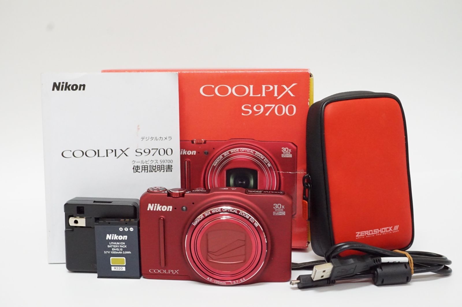 C131113)Nikon COOLPIX S9700 赤 コンパクトデジタルカメラ 美品