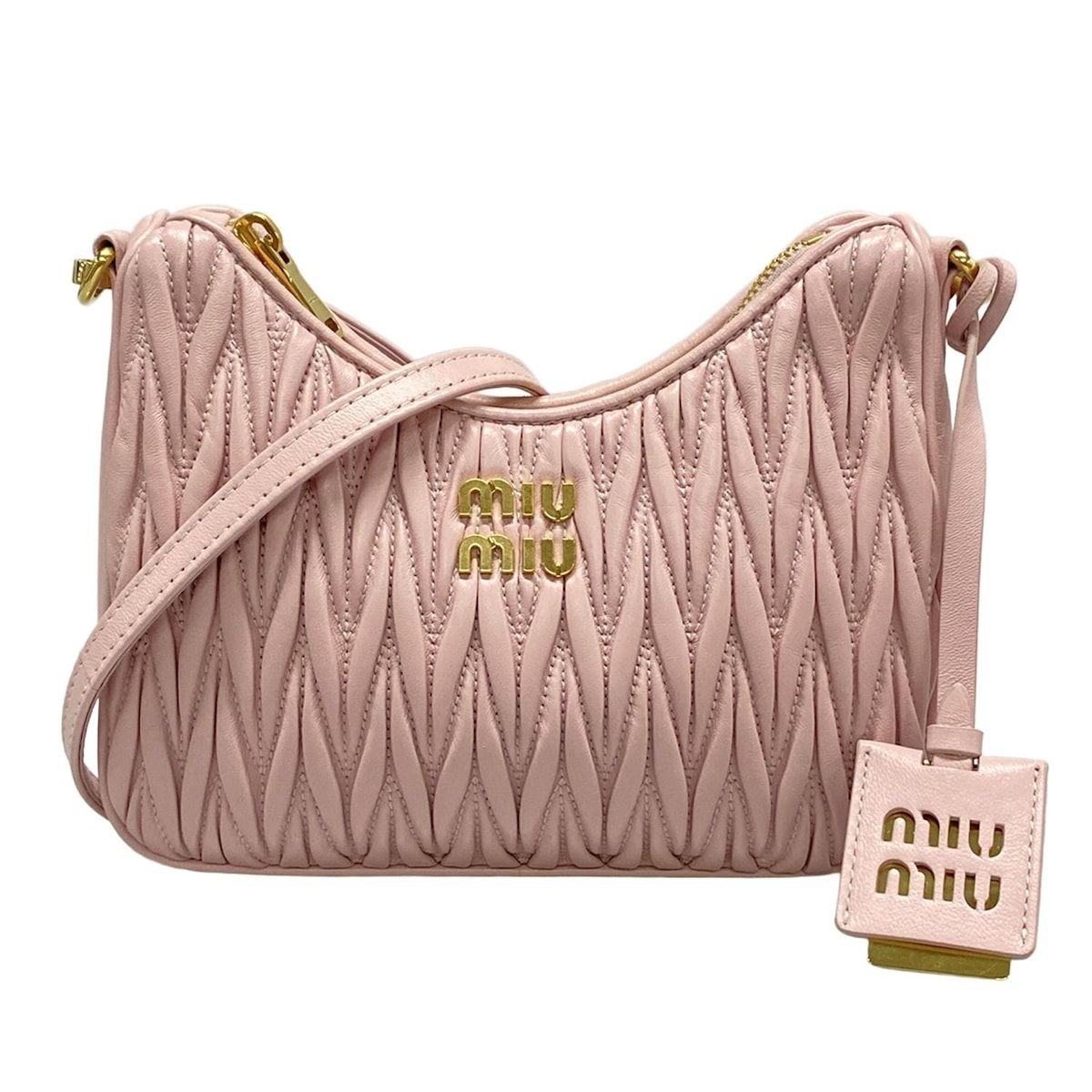 miumiu ミュウミュウ ショルダーバッグ マテラッセ ピンク レザー