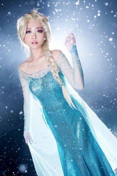 新品】エルサ コスプレ ウィッグ付き 仮装 衣装 アナと雪の女王 ドレス