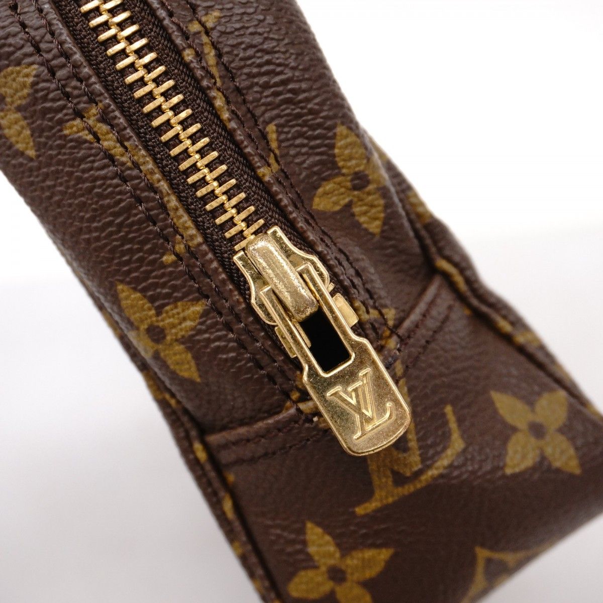 【極美品】ルイヴィトン　トゥルーストワレット28 モノグラム　ポーチ　茶色 LOUIS VUITTON（ルイ・ヴィトン） 【5pc4631】ルイヴィトン ポーチ