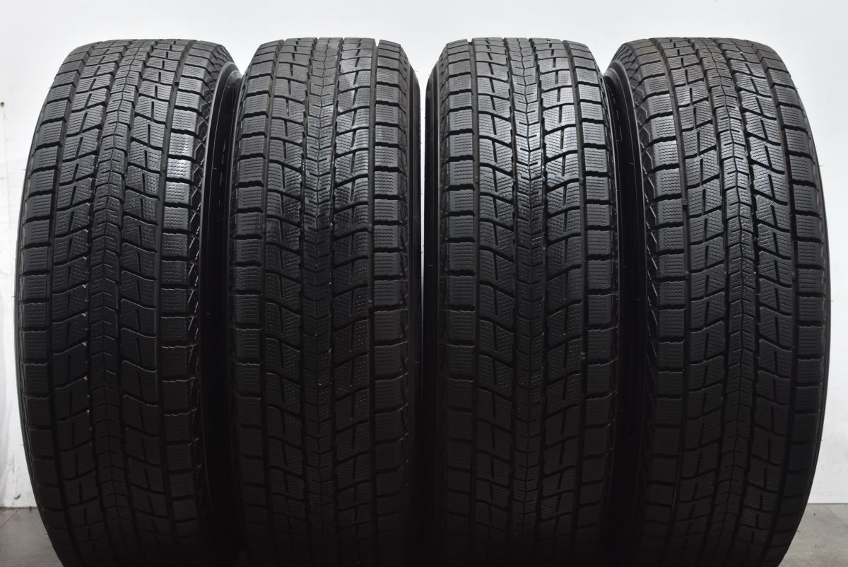 【バリ溝 美品】ストレンジャー 18in 7.5J +38 PCD114.3 ダンロップ ウィンターマックス SJ8+ 235/65R18 レクサス RX ムラーノ 送料無料