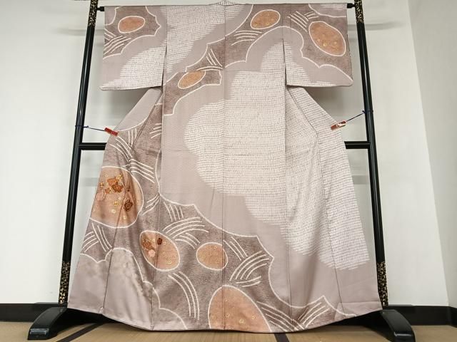 平和屋着物●訪問着　刺繍　舞桜　暈し染め　金彩　正絹　逸品　DAAQ3129ps 平和屋着物○訪問着 刺繍 舞桜 暈し染め 金彩 正絹 逸品 DAAQ3129ps