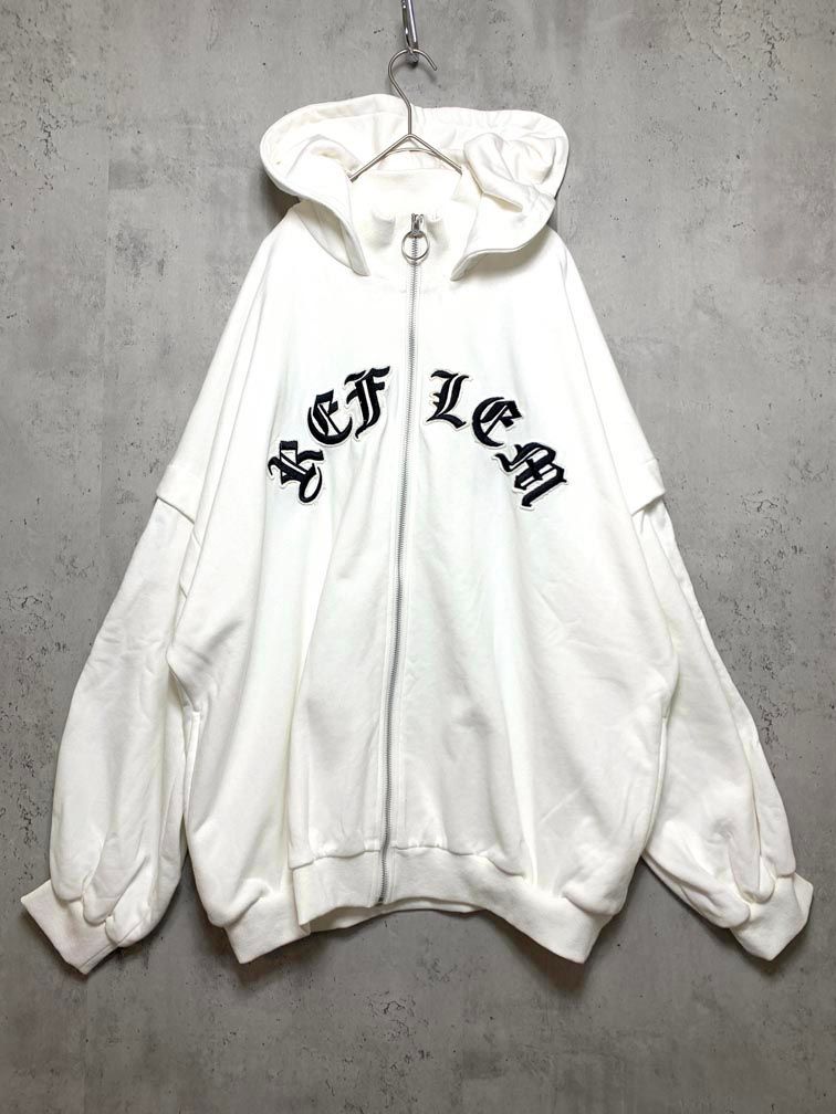 レフレム　パーカー(白)(値下げしました) REFLEM レフレム RF23-E03 定価15180円 ハーフZIPレイヤード