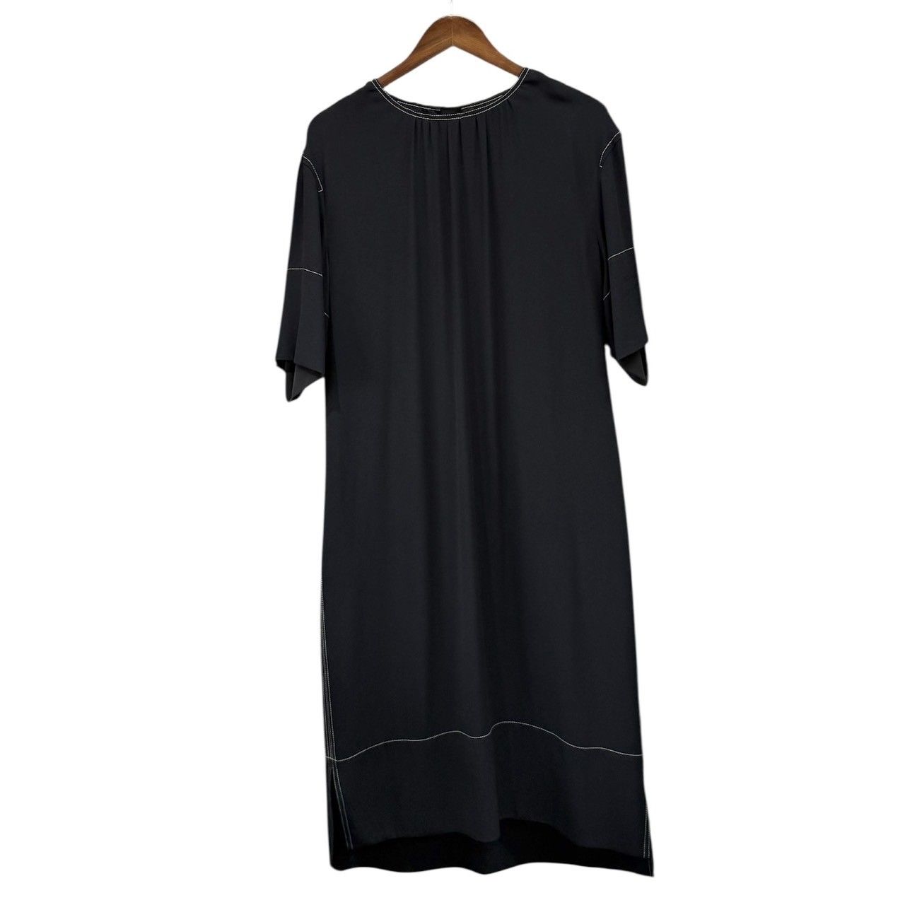 MARNI マルニ 20SS ホワイトステッチレーヨンロングワンピース 