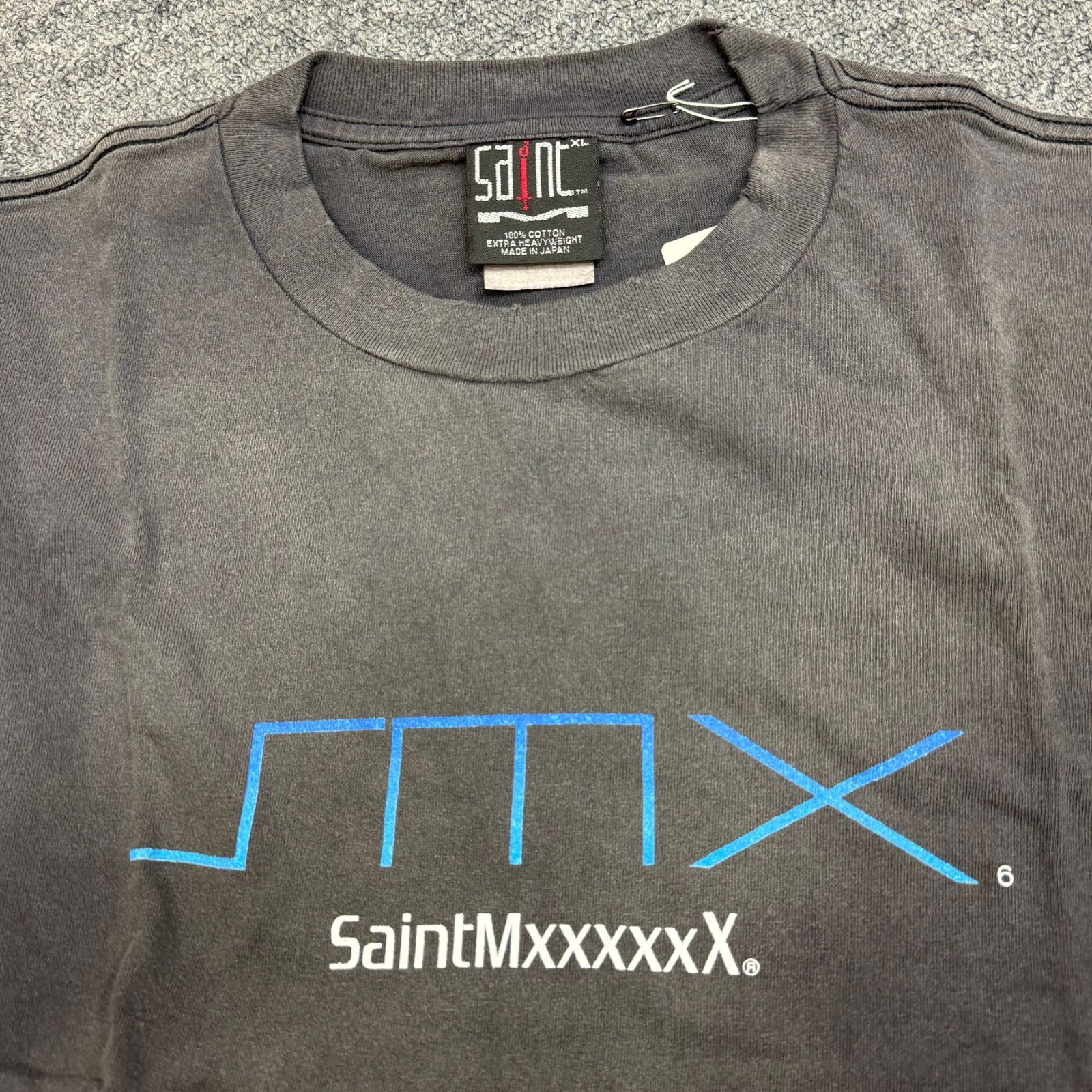 未使用品 SAINT MICHAEL 24SS SMX_SS TEE ヴィンテージ加工 プリント T  