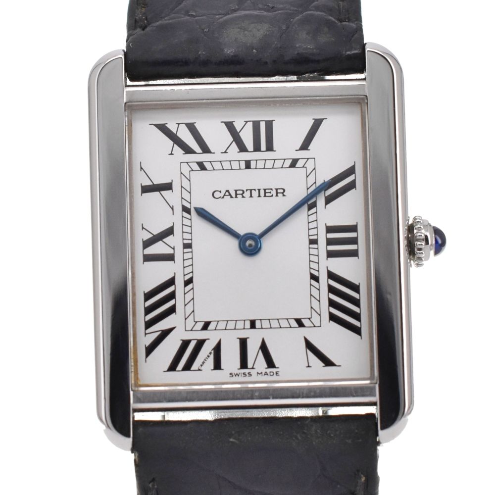カルティエ CARTIER W1018355 タンクソロ LM SS|レザー クォーツ メンズベルト G 139438