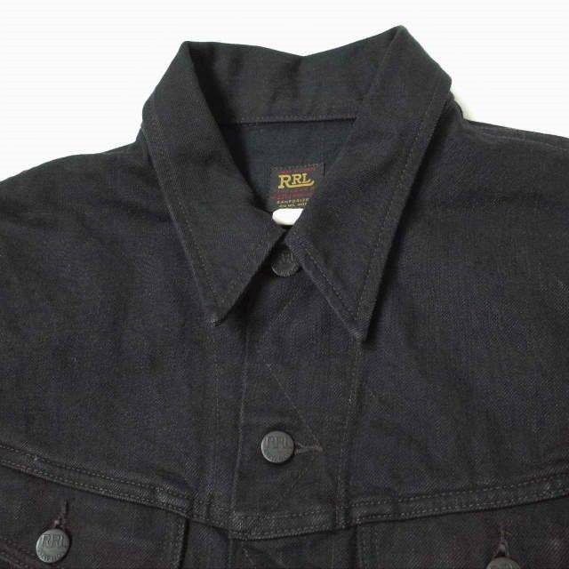 RRL ダブルアールエル Lot 271 Trucker Jacket Unlined Worn In Black