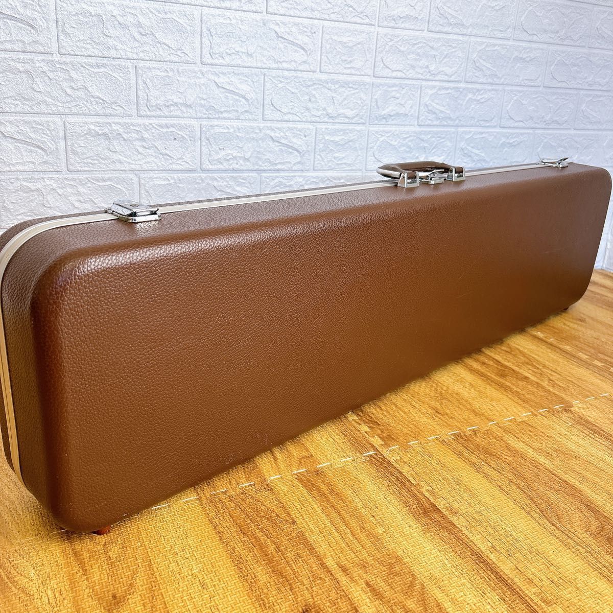 三味線 ハードケース 和楽器ケース ハード レザー調 ブラウン