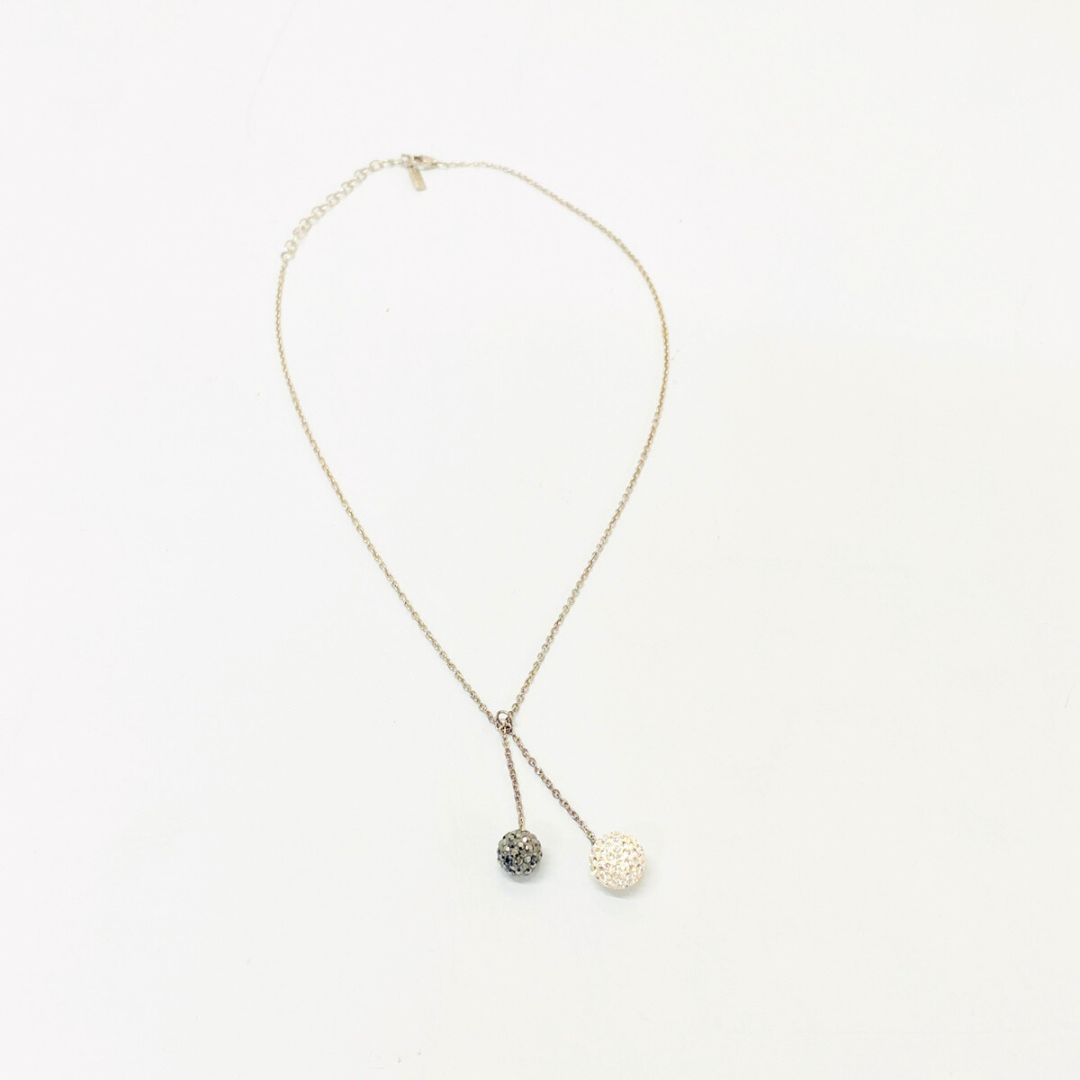 美品 AGATHA アガタ イヤリング ラインストーン チェーン