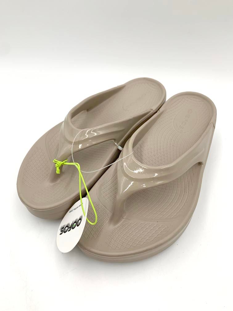 OOFOS ウーフォス 定価12980円 OOMEGA ウーメガ 厚底 リカバリー トング サンダル size37|ベージュ ◆◎レディース