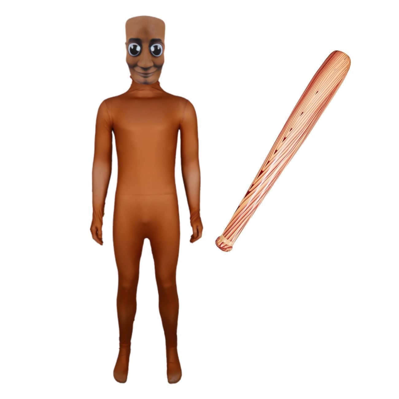 Tung Tung Tung Sahur トゥントゥントゥン サフール コスプレB バット付き イタリアンブレインロット 子供キッズ着ぐるみ３点セット ハロウィン コスチューム衣装 110 120 130 140 150 160