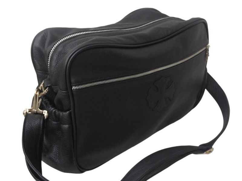 極美品 CHROME HEARTS クロムハーツ ショルダーバッグ DIAPER BAG ダイパーバッグ ダガー クロスパッチ シルバー925 中古 4c068539