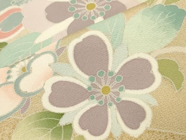 平和屋着物○訪問着 作家物 駒刺繍 草花文 暈し染め 金彩 正絹 逸品