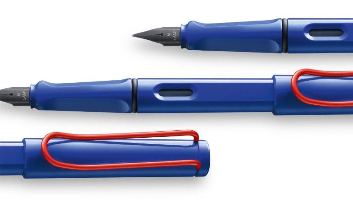 LAMY ラミー サファリ 万年筆 特別限定 ブルーレッドクリップ