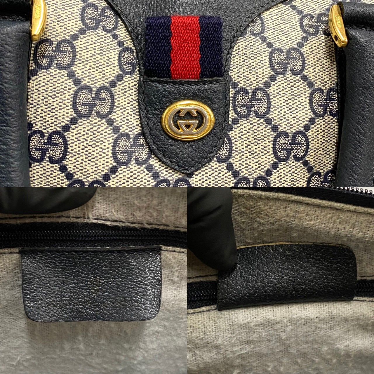 極 美品 GUCCI オールドグッチ グッチ ヴィンテージ シェリーライン GG