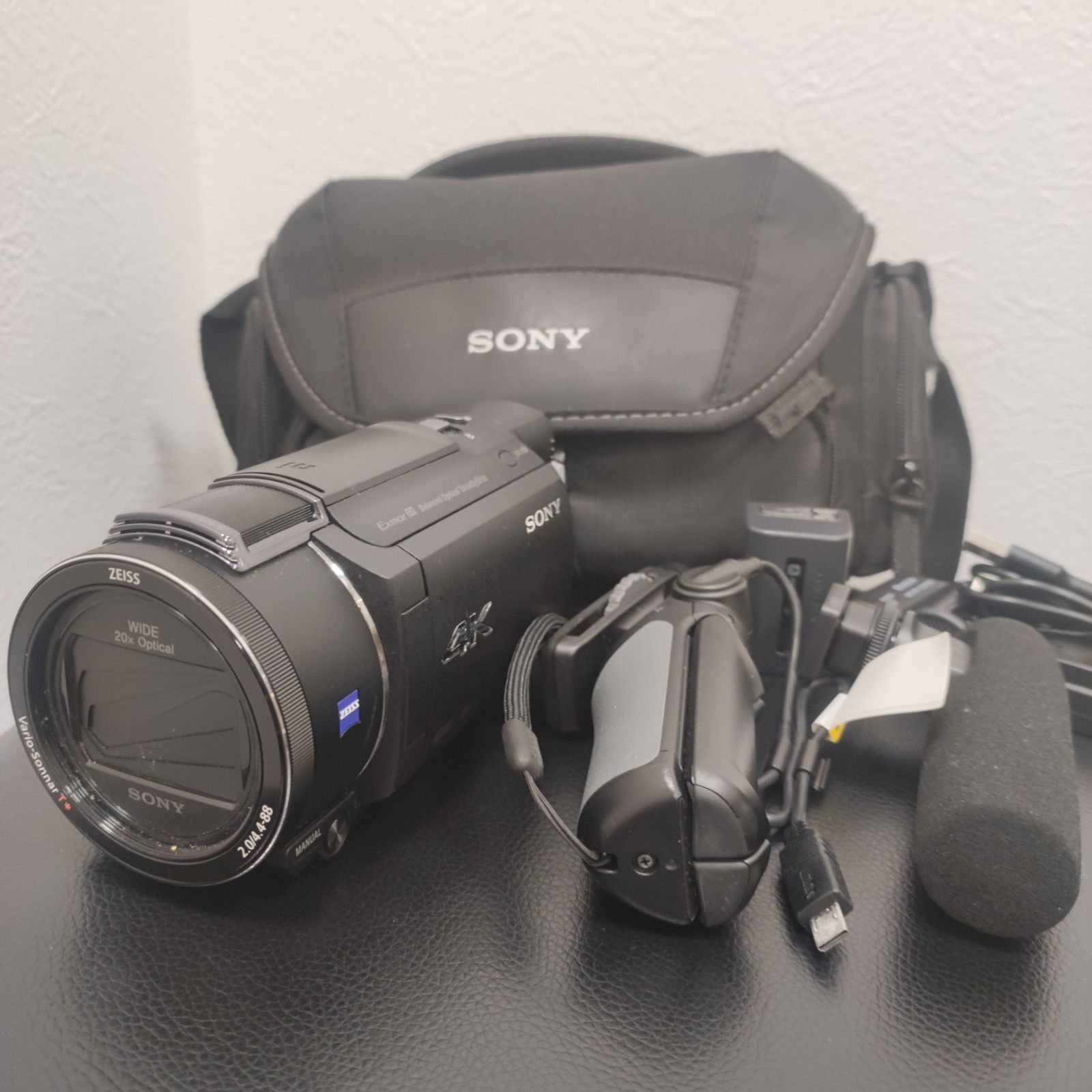 美品】SONY HANDY CAM FDR-AX55 + グリップ GP-VPT1▽485DF-1