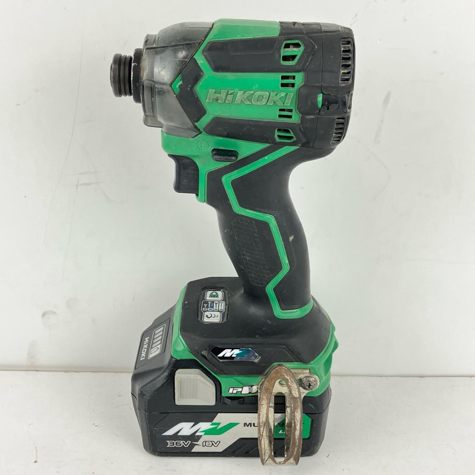 ЗЗHiKOKI ハイコーキ 36v 充電式インパクトドライバ バッテリー×1付 充電器なし WH36DC グリーン×ブラック