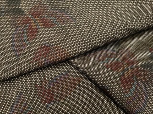 平和屋着物●本場大島紬 7マルキ 舞蝶文 正絹 ♥ CAAY8157gh