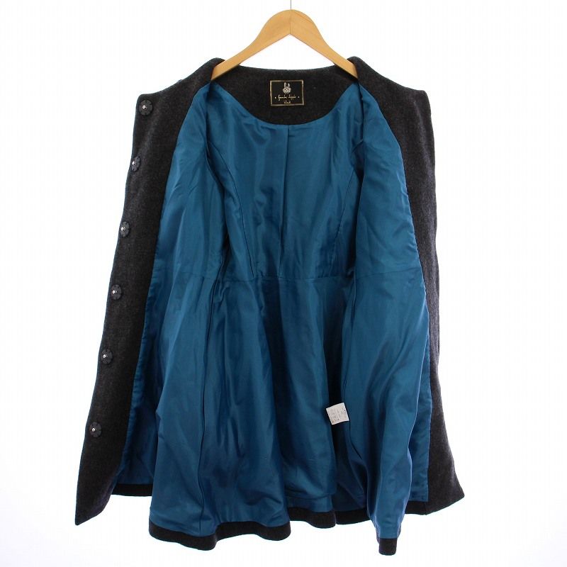 フランシュリッペ franche lippee black ノーカラーコート