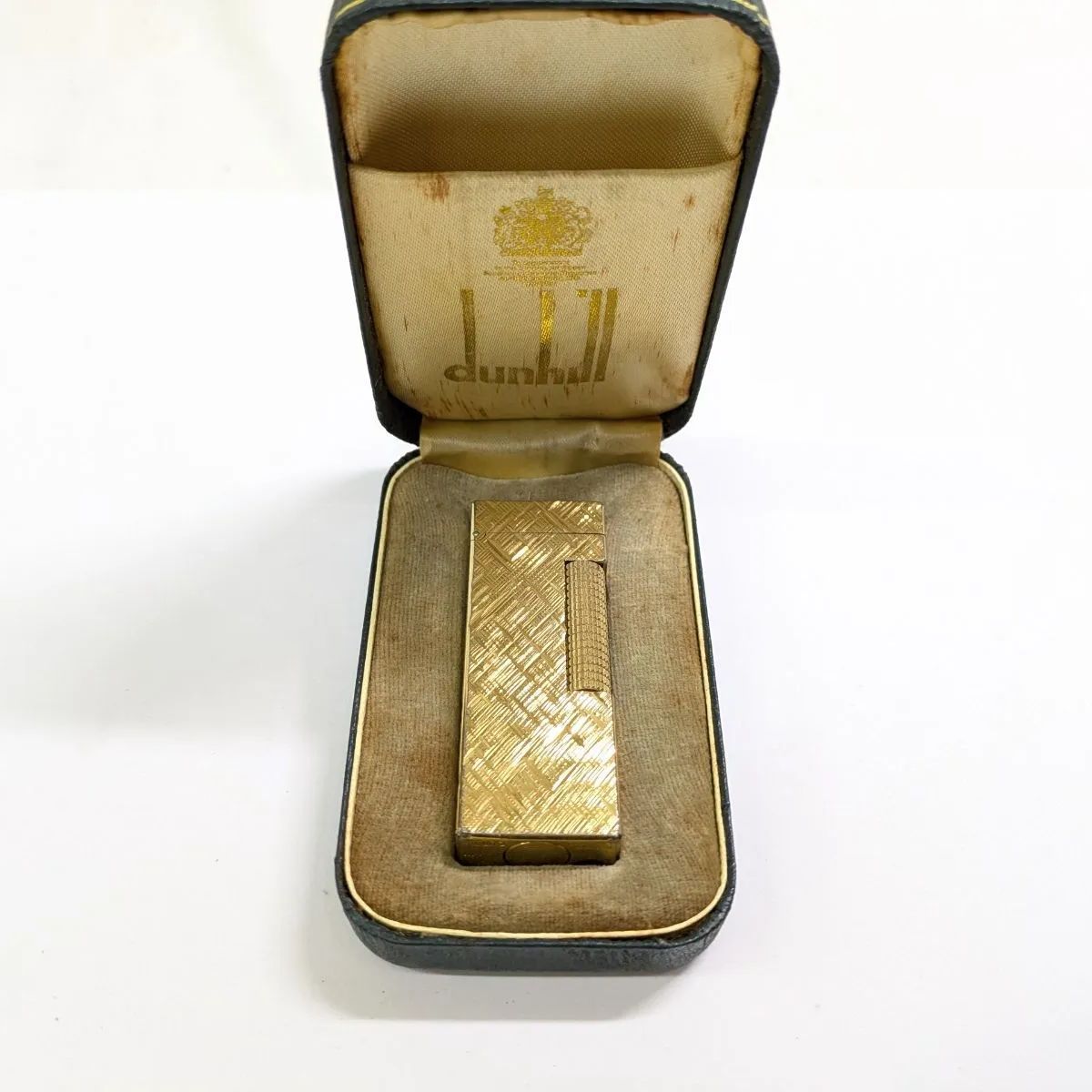 Dunhill ダンヒル ガスライター ヴィンテージ アンティーク ゴールド装飾 dunhill 【ダンヒル】ヴィンテージ ブラック ラッカー デザイン