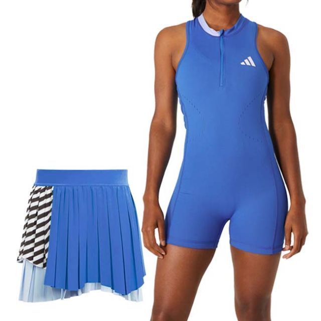 在庫処分特価】「日本サイズ」アディダス(adidas) 2023 FA レディース AEROREADY モジュラー プロ レオタード ボディスーツ スカート付 MK032-HY5917 Bローヤル(23y8mテニス)(330269893)