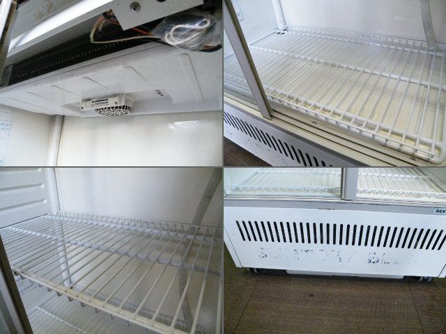 サンヨー 冷蔵ショーケース SMR-76 キャスター付き 幅670×奥行420×高さ1070mm 単相100V C-1542