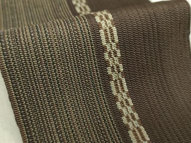 平和屋着物○男性 本場筑前博多織 角帯 間道 正絹 逸品 DAAU5540ps