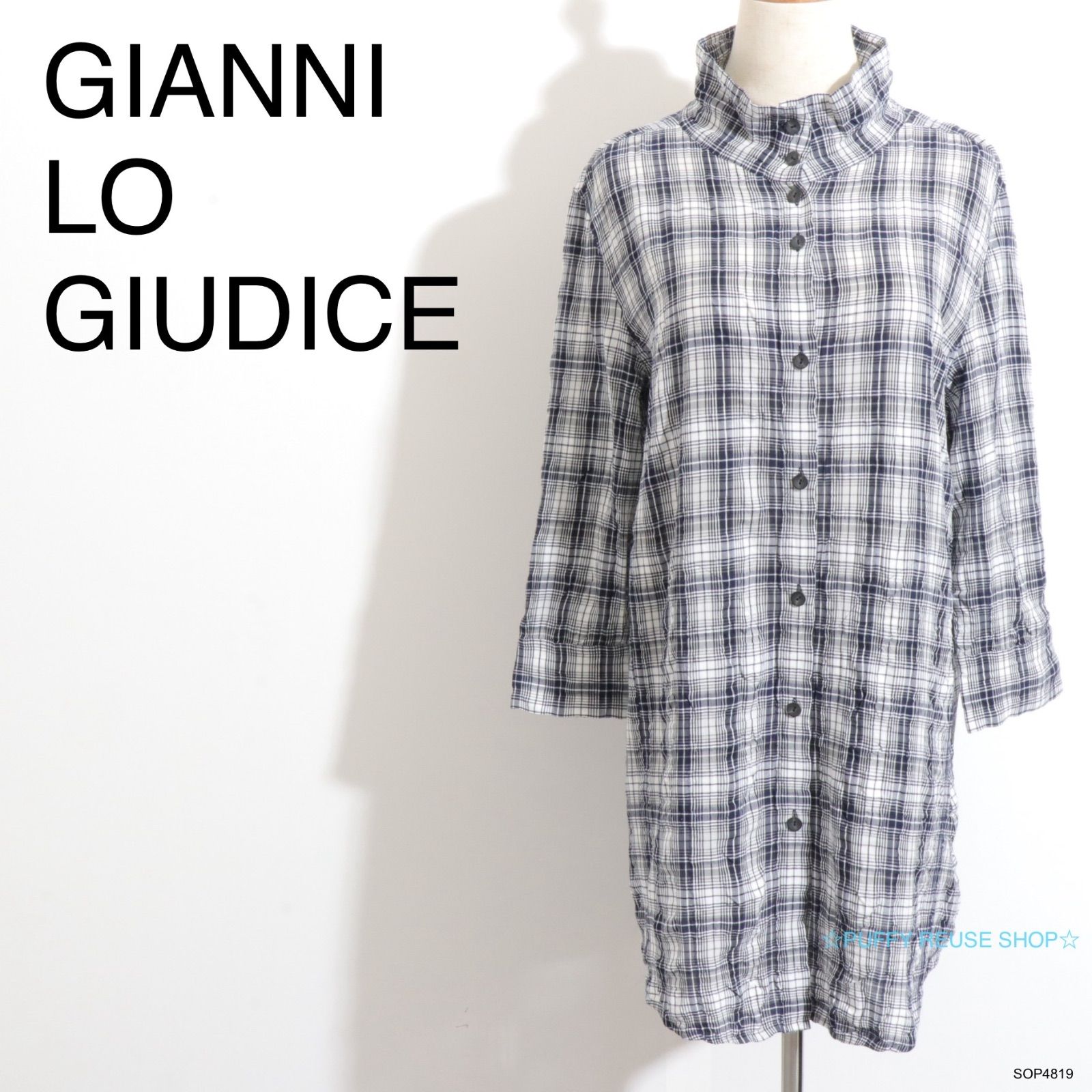 新品タグ付き❣️GIANNI LO GIUDICE 長袖シャツ size XL ☆美品☆ GIANNI LO GIUDICE ジャンニロジュディチェ トップス