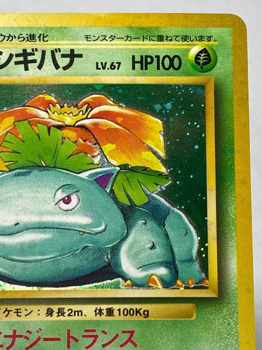 初期ポケモンカードLV.67フシギバナ(希少) フシギバナ LV.67(第1弾再版) ☆ [旧裏面] No.003 状態難