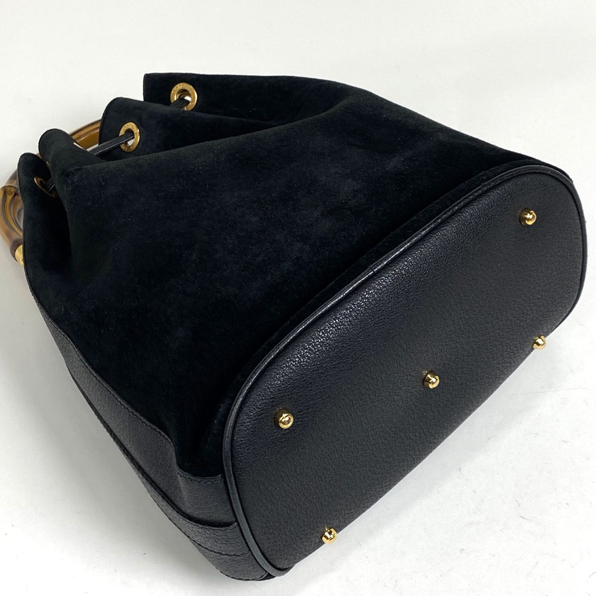 グッチ GUCCI バンブー ハンドバッグ 2WAY ショルダーバッグ 巾着型