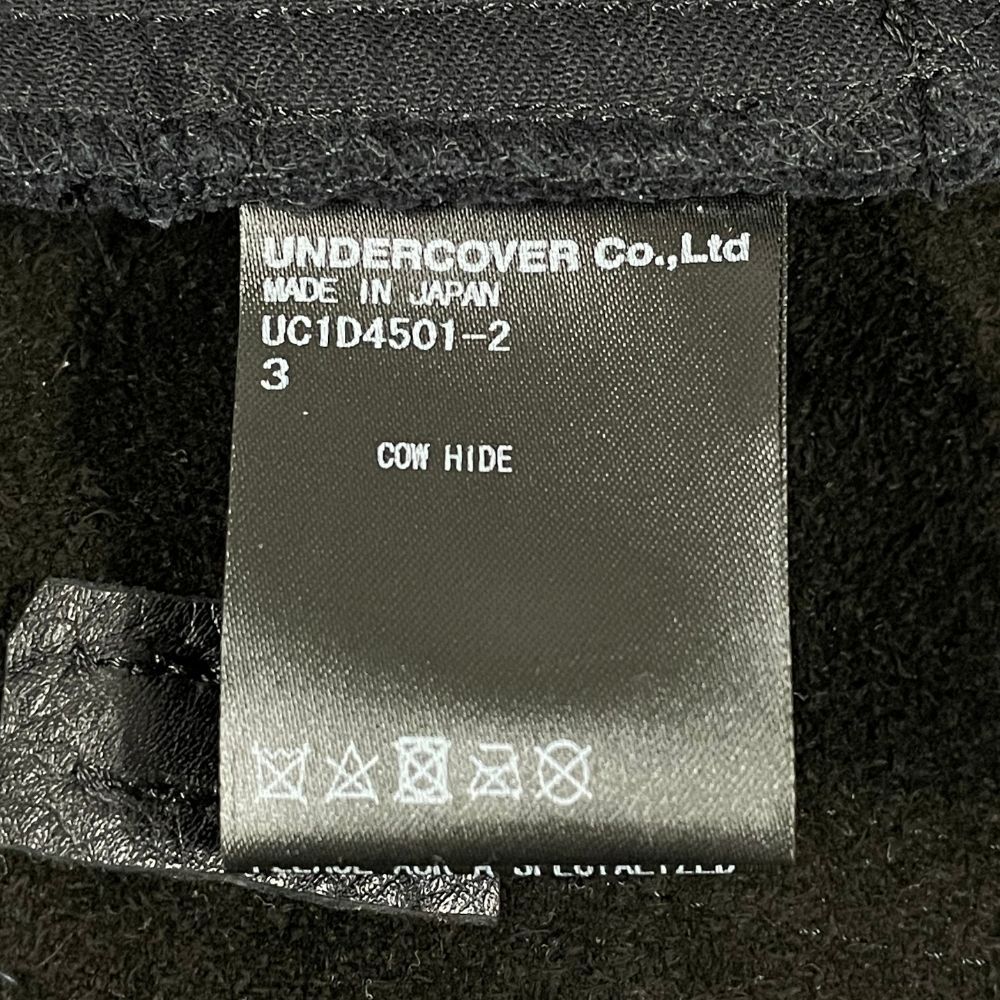 UNDERCOVER アンダーカバー 品番 UC1D4501-2 REBELGODS LEATHER PANTS 5POCKET レザーパンツ ブラック サイズ3 正規品 / 34964