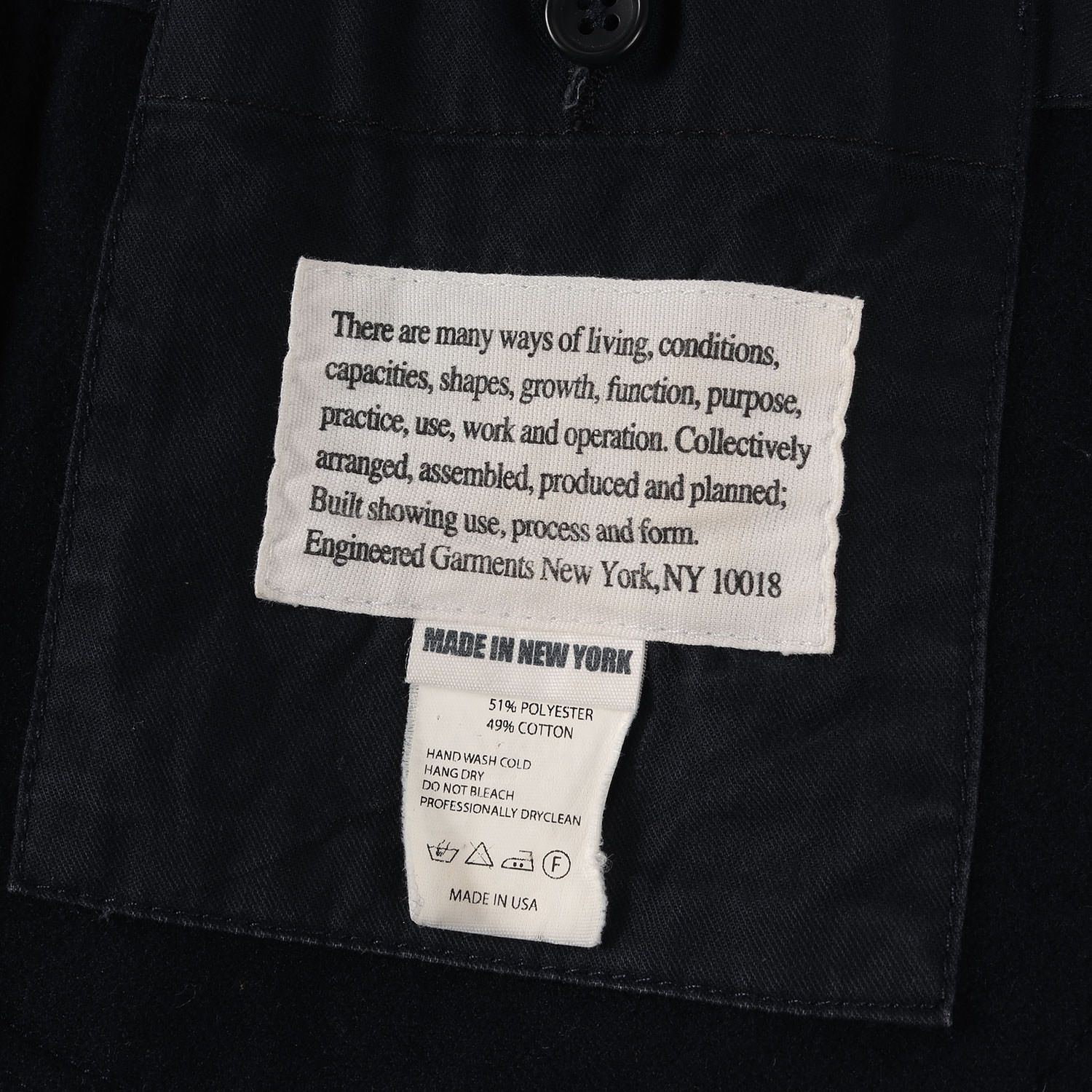 Engineered Garments ジャケット Sサイズ ネイビー Engineered Garments Workaday Utility Jacket Dark Navy Cotton