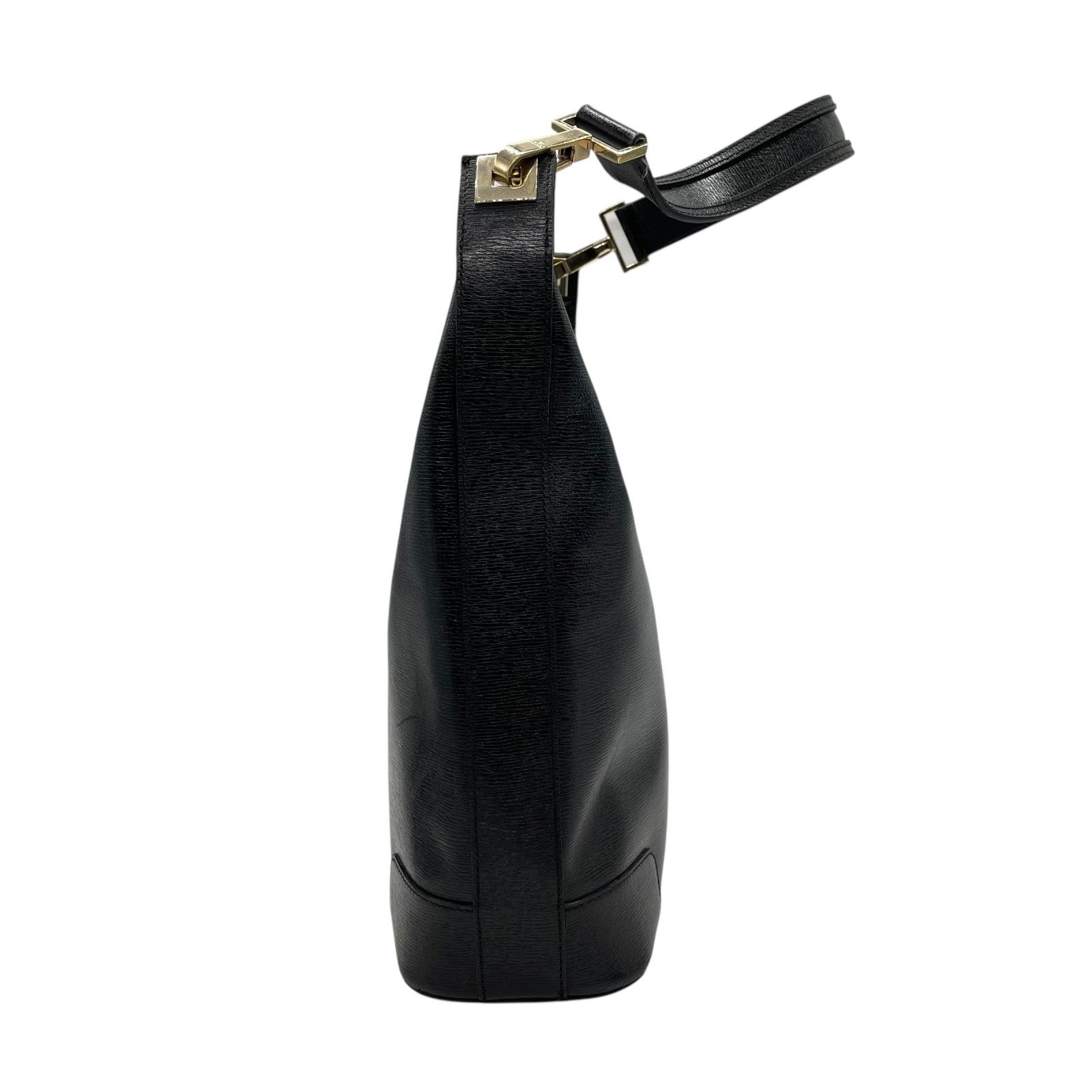 GUCCI グッチ ワンショルダーバッグ 大きめ ブラック ゴールド金具 レザー 美品 GUCCI グッチ ショルダーバッグ ワンショルダー 黒