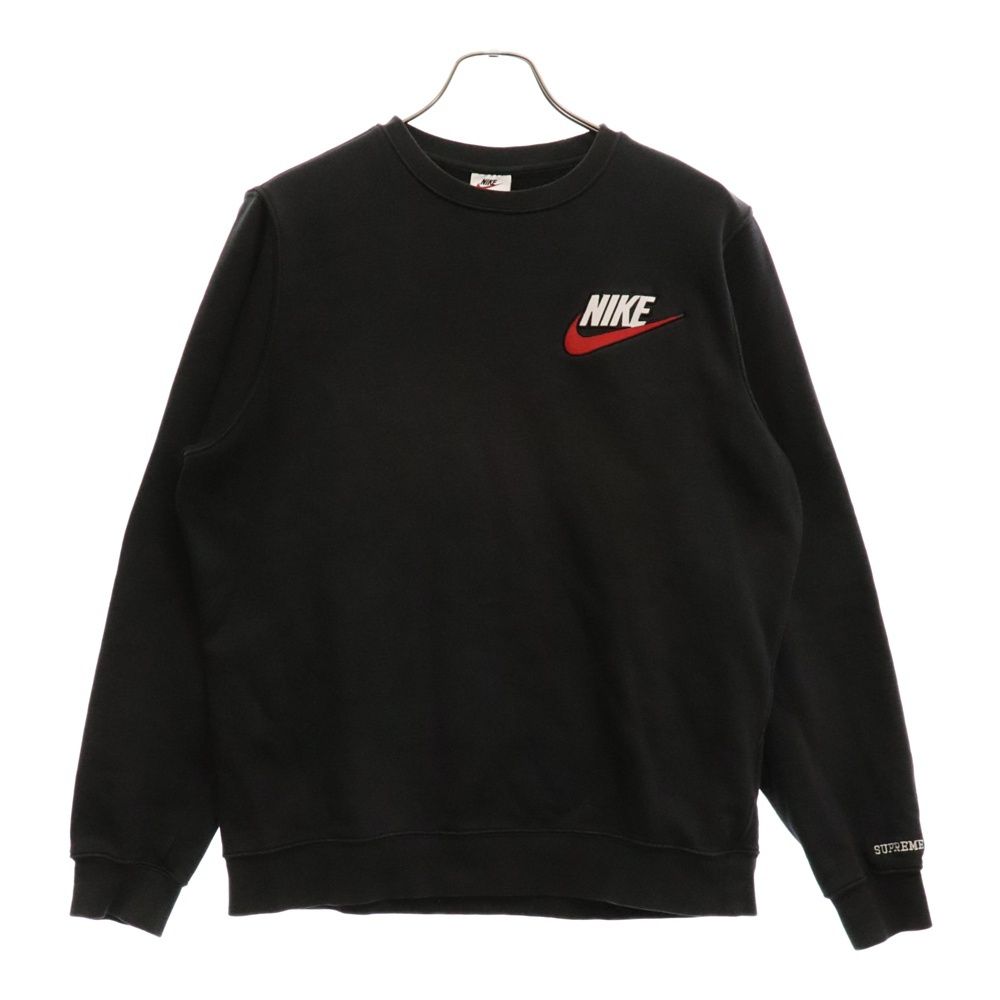 【中古】シュプリーム SUPREME × NIKE 18AW COTTON BLEND CREWNECK BLACK M BQ3767-010 ナイキ ☆AA★■251122 SUPREME (シュプリーム) 18AW ×NIKE Cotton blend Crewneck ナイキ