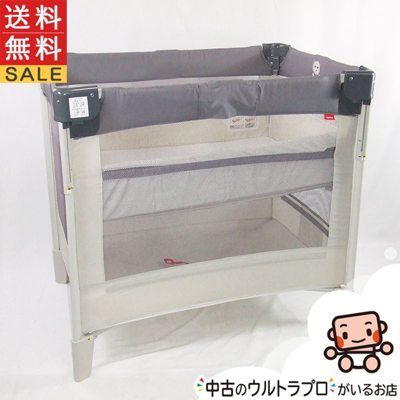 っ 厳選 ベビーベッド アップリカ ココネルエアーAB aprica COCONEL air 新生児から2歳 コンパクトにたためる C.一般