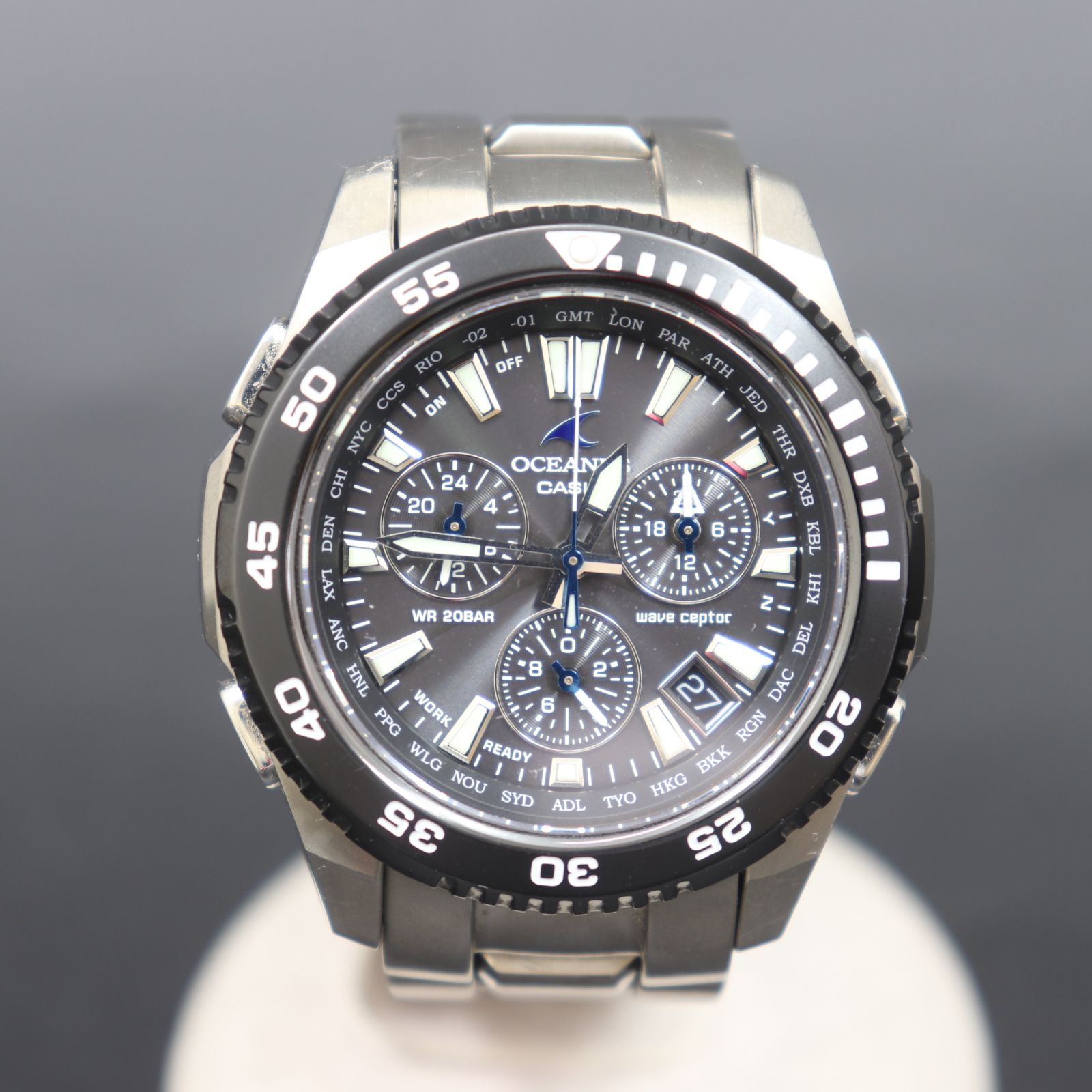 CASIO オシアナス OCW-650T 電波ソーラー 20BARカシオ-