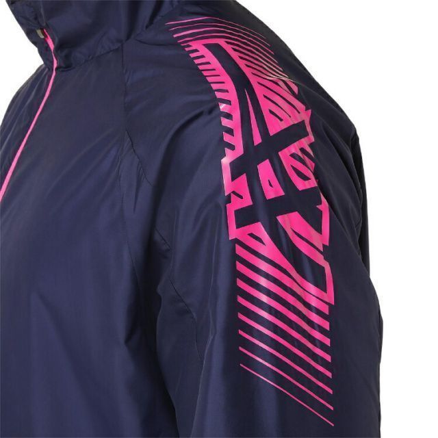 asics アシックス TEAM C WINDREAKER JACKET ピーコートxピンクグロー 2XL 2031D535 401 | スポーツ メンズ 2XL 紺 服 衣類 衣料品ウェア ウエア アウター ウインドブレーカー ブレーカージャケット 裏起毛 
