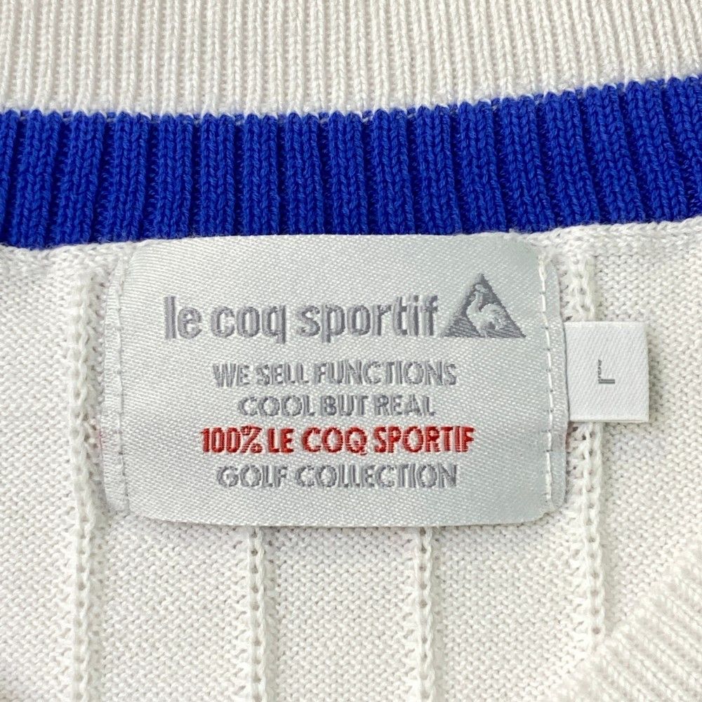 サイズ：L LE COQ GOLF ルコックゴルフ Vネック ニットベスト