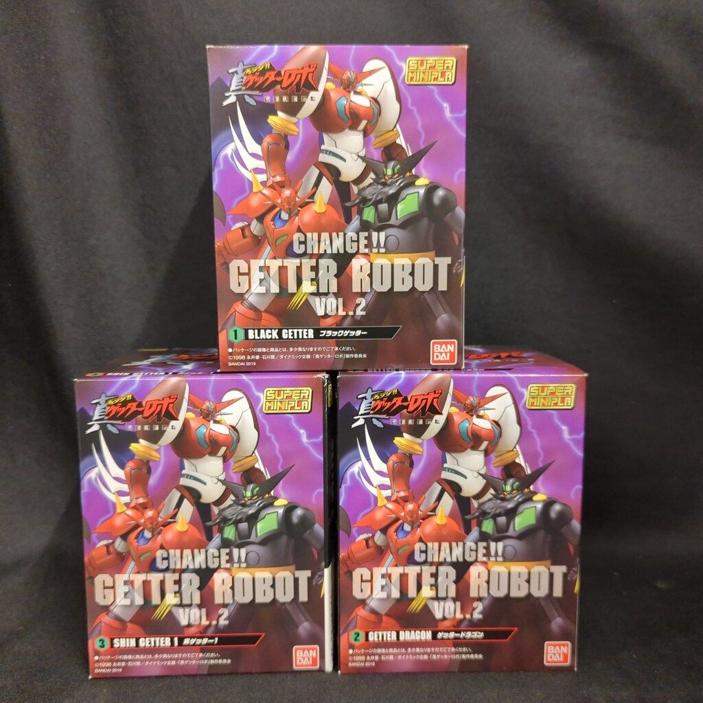 未開封含 バンダイ スーパーミニプラ チェンジ真ゲッターロボ VOL.1 1BOX、 VOL.2 1BOX スーパーミニプラ 真（チェンジ!!）ゲッターロボ Vol.1｜発売日：2018
