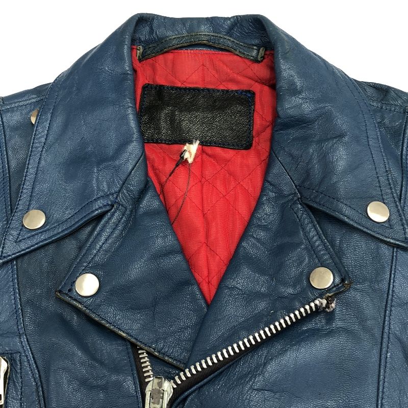 中古】50s Akta Getskinn 小の字ダブルライダースジャケット 青