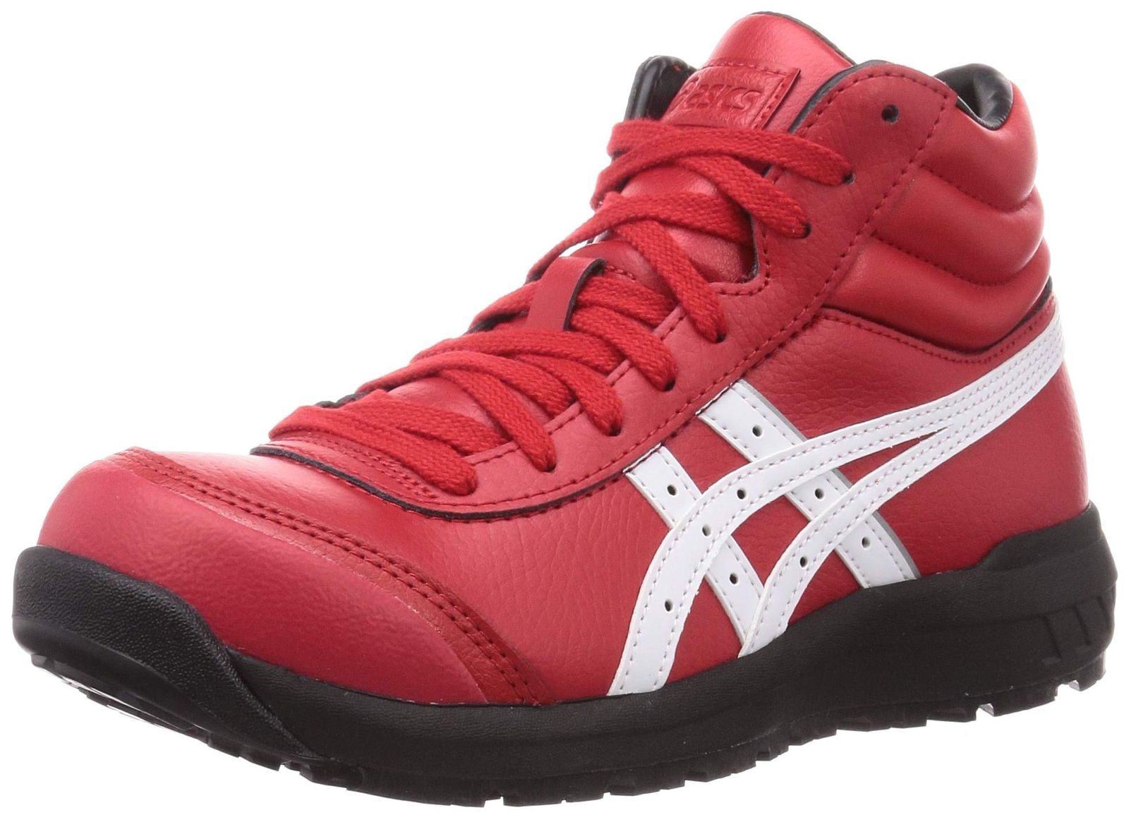 asics working アシックスワーキング 安全靴 作業靴 ウィンジョブ CP 701 JSAA A種先芯 耐滑ソール 天然皮革 fuzeGEL搭載 ユニセックス大人 クラシックレッド ホワイト 25.0 cm 3 E