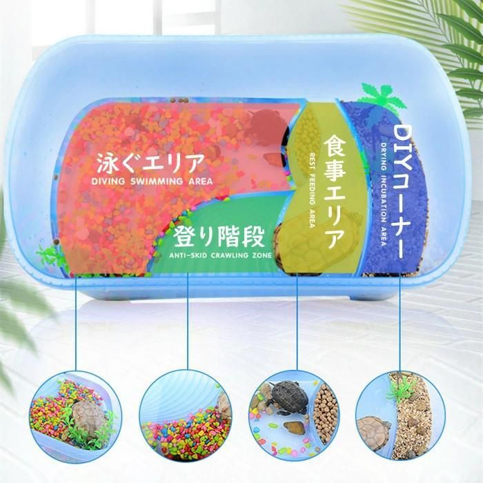 亀の水槽 カメ 水槽 飼育ケース ボックス タートルタンク 亀の水槽 カメ 水槽 飼育ケース ボックス タートルタンク