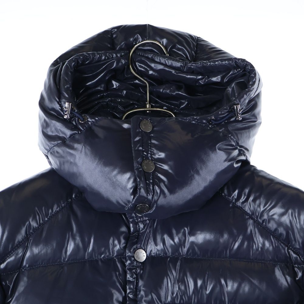 MONCLER モンクレール K2 ロゴパッチ スナップボタン フーデッド ダウンジャケット ネイビー 41303 KANDAIZUMI_COM